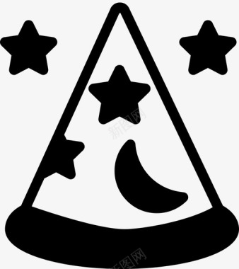 巫师帽物体电影图标图标