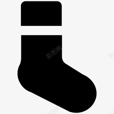 袜子衣服大胆的固体图标图标
