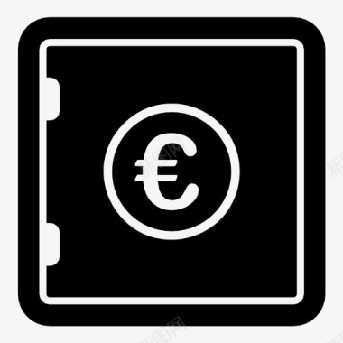 欧洲金库欧元金库银行图标图标