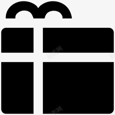 礼品蝴蝶结礼品盒图标图标