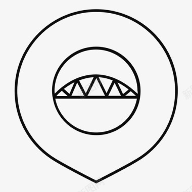 桥梁建筑汽车图标图标