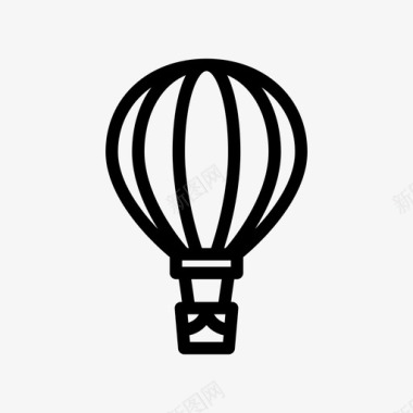 热气球好空气旅行图标图标