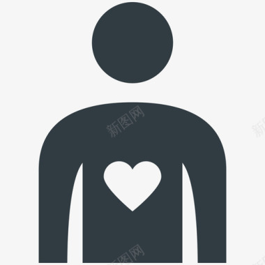 人类心脏医学健康酷向量图标图标