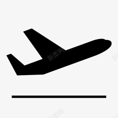 出发航空公司飞机图标图标