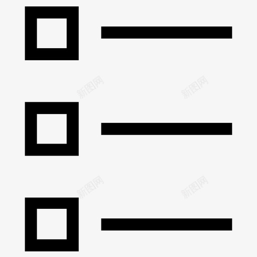 清单议程选票图标svg_新图网 https://ixintu.com ui图标 任务 待办事项 清单 菜单 议程 选票 选项 项目