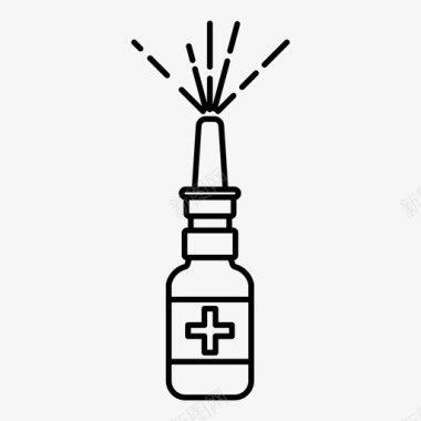 鼻喷雾剂药房护士图标图标