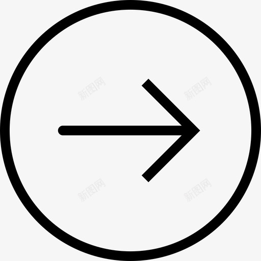 右符号下一个图标svg_新图网 https://ixintu.com 下一个 前进 右 圆圈 移动 符号 箭头 粉碎图标箭头轮廓 转弯