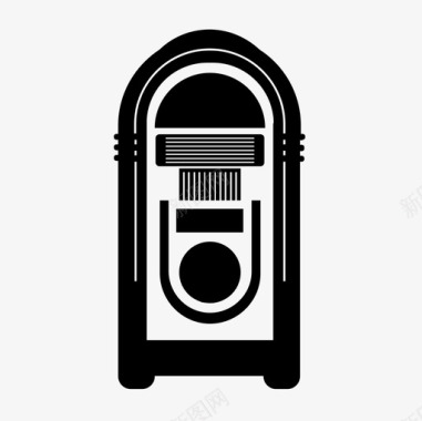 自动点唱机1950年代60年代图标图标