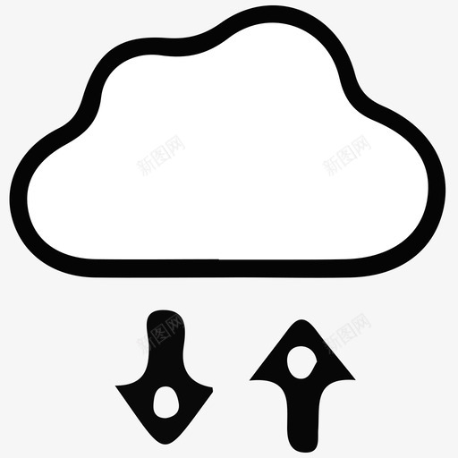 手绘数据云手绘分析图标svg_新图网 https://ixintu.com 手绘分析图标 手绘数据云