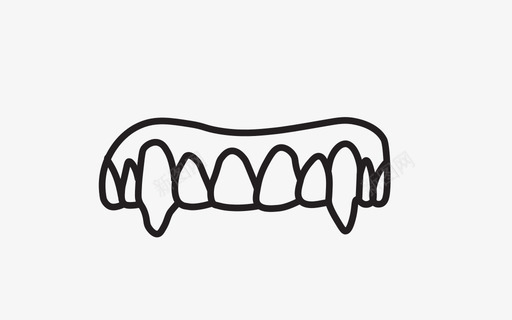 吸血鬼的尖牙牙齿万圣节图标图标