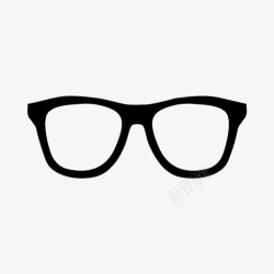 黑眼镜眼镜普通眼镜黑眼镜图标高清图片