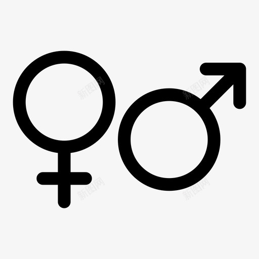男性和女性性别两性图标svg_新图网 https://ixintu.com 两性 二进制 性别 教育 教育科学1 生物学 男性和女性
