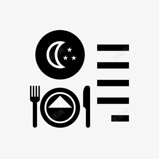 晚餐菜单土豆晚上图标svg_新图网 https://ixintu.com 单子 土豆 晚上 晚餐菜单 沙拉 甜点 肉 食物 饭