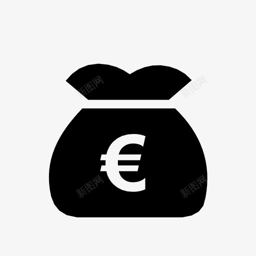欧元包邮袋货币图标svg_新图网 https://ixintu.com 卢比 欧元包 现金 美元 货币 邮袋 金融 银行