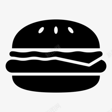 芝士汉堡汉堡包食品车图标图标