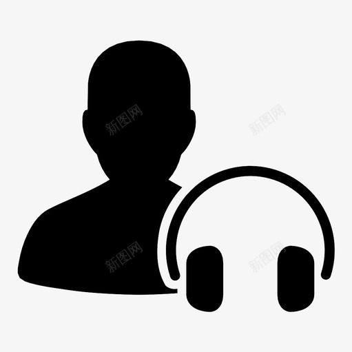 用户耳机声音静音图标svg_新图网 https://ixintu.com 单独 听 声音 安静 技术 用户耳机 私人 静音 音乐