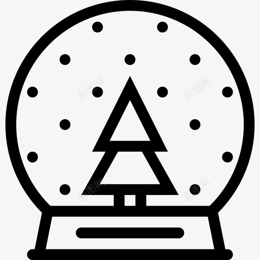 雪球树雪图标svg_新图网 https://ixintu.com 假日 冬天 圣诞节 新年 暴风雪 树 礼物 雪 雪球
