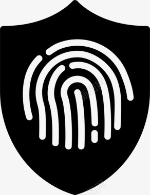 防病毒指纹加密身份密码图标图标