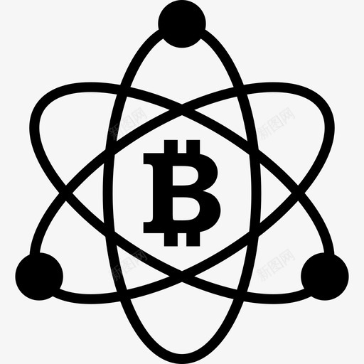 科学符号中的比特币图标svg_新图网 https://ixintu.com 科学符号中的比特币