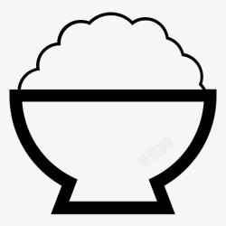 蒸米饭饭碗淀粉粮食图标高清图片