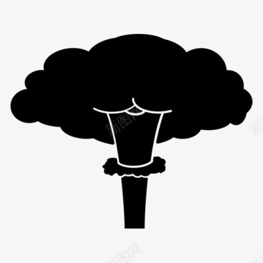 蘑菇云核沉降物图标图标