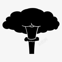 沉降蘑菇云核沉降物图标高清图片