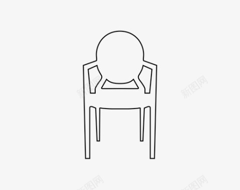 路易鬼椅传统座椅图标图标