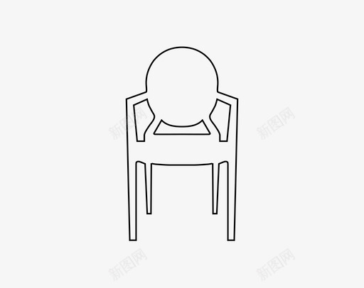 路易鬼椅传统座椅图标svg_新图网 https://ixintu.com 传统 内饰 塑料 座椅 手臂 背部 腿 设计 路易鬼 路易鬼椅