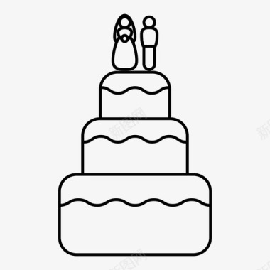 婚礼蛋糕甜蜜补充图标图标