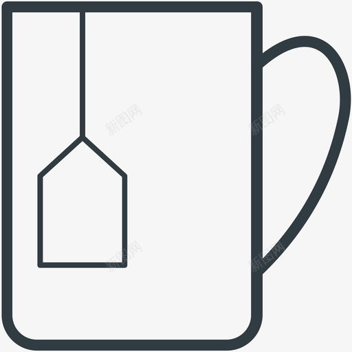 速溶茶标酒店和餐厅线图标svg_新图网 https://ixintu.com 速溶茶矢量图标 酒店和餐厅矢量线图标