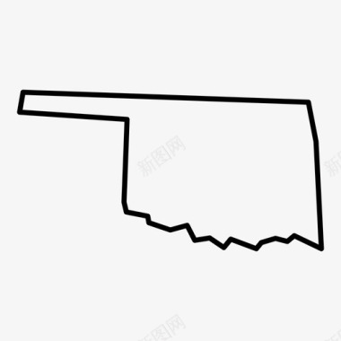 俄克拉何马州美国地理位置图标图标