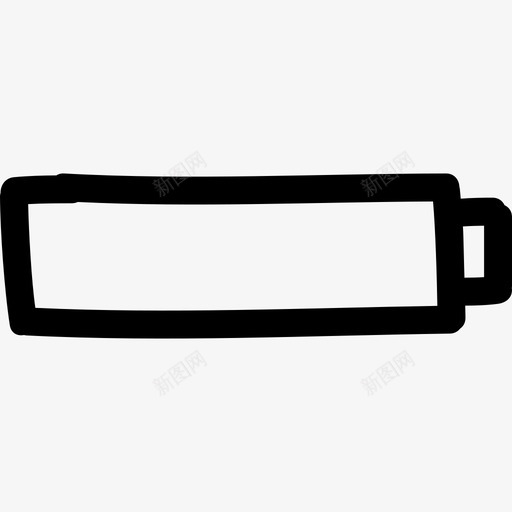 空电池手绘界面符号手绘图标svg_新图网 https://ixintu.com 手绘 空电池手绘界面符号