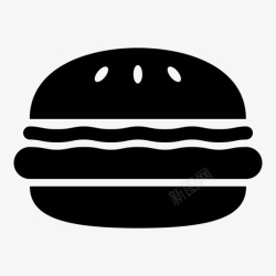 黑汉堡汉堡包一般汉堡包好汉堡图标高清图片