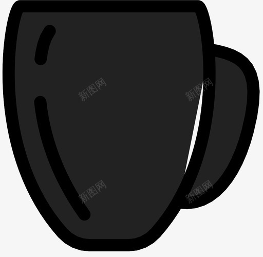 咖啡杯溢出物厨房图标svg_新图网 https://ixintu.com 不要 厨房 咖啡杯 把手 温暖 溢出物 热的 美食 食物