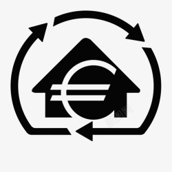 欧元优惠券住房经济学市场生命周期图标高清图片