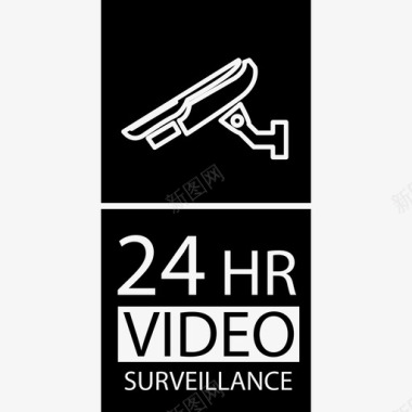 24小时视频监控信号保安监控满图标图标