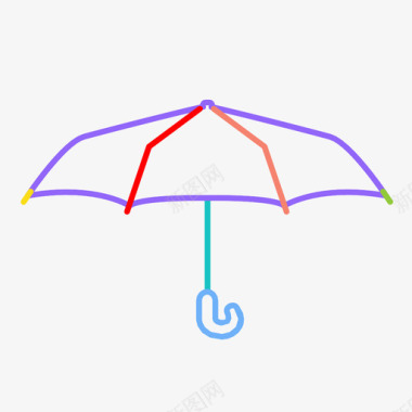 雨伞淋浴遮蔽物图标图标