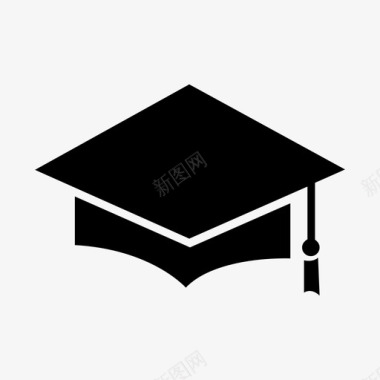 毕业帽表彰毕业图标图标
