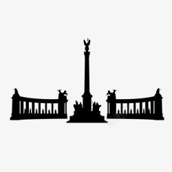 维也纳英雄广场英雄广场布达佩斯匈牙利图标高清图片