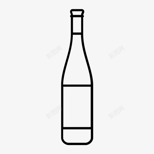 酒瓶白葡萄酒上菜图标svg_新图网 https://ixintu.com 上菜 享用 倒 打开 摩塞尔 白葡萄酒 软木塞 酒瓶 雷司令