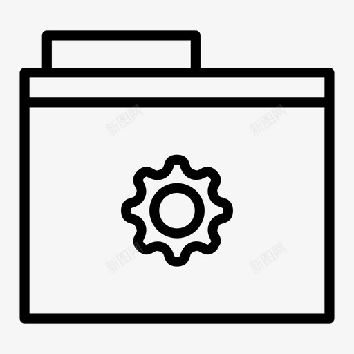 文件夹系统设置图标svg_新图网 https://ixintu.com 升级 文件 文件夹 文档 更改 系统 组织 设置 集合