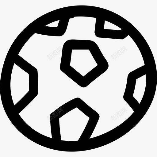 足球手绘轮廓运动型手绘图标svg_新图网 https://ixintu.com 手绘 足球手绘轮廓 运动型