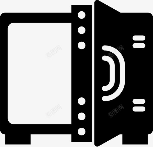 金库保险箱钱图标svg_新图网 https://ixintu.com 保管箱 保险箱 商业保险 安全 现金 空的 金库 钱 银行 锁箱