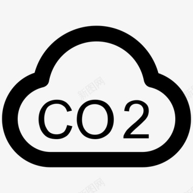 二氧化碳配方工业粗体线图标图标