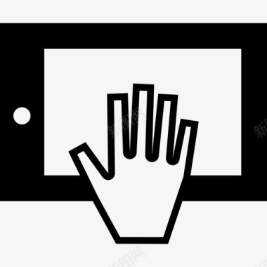 Ipad用手触摸屏幕电脑现代屏幕图标图标