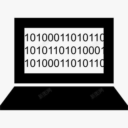计算机二进制代码数据图标svg_新图网 https://ixintu.com 数据图标 计算机二进制代码