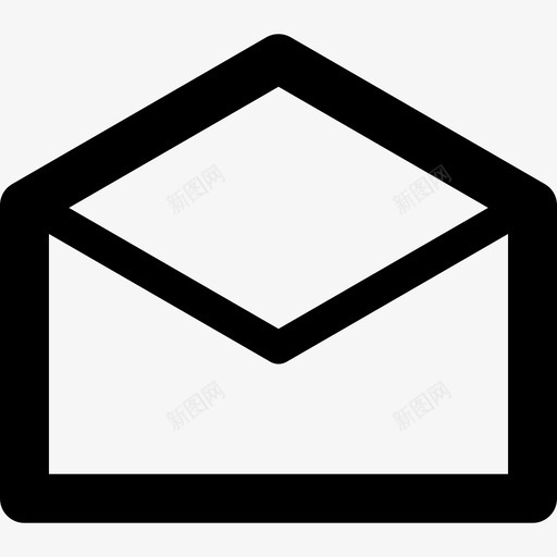 信封背面轮廓打开电子邮件界面符号基本要素图标svg_新图网 https://ixintu.com 信封背面轮廓打开电子邮件界面符号 基本要素