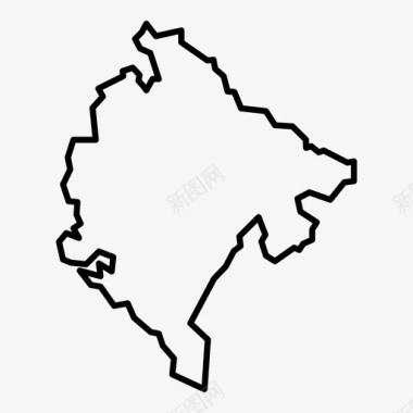 黑山巴尔干半岛国家图标图标
