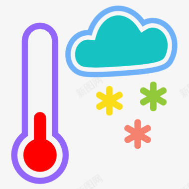 温度计天气季节图标图标