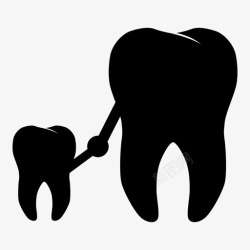 儿童牙科儿童牙病刷牙牙齿图标高清图片